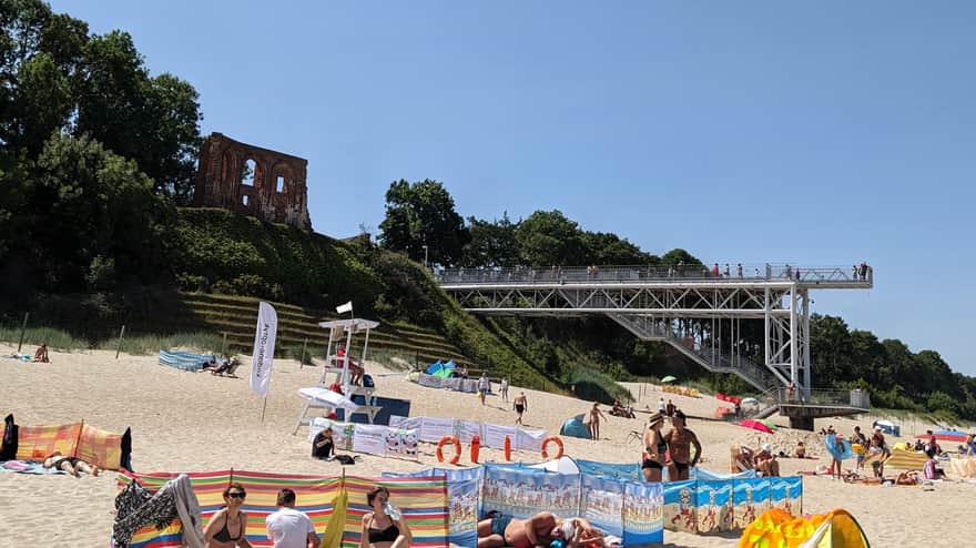 Viewing terrace and beach access in Trzęsacz