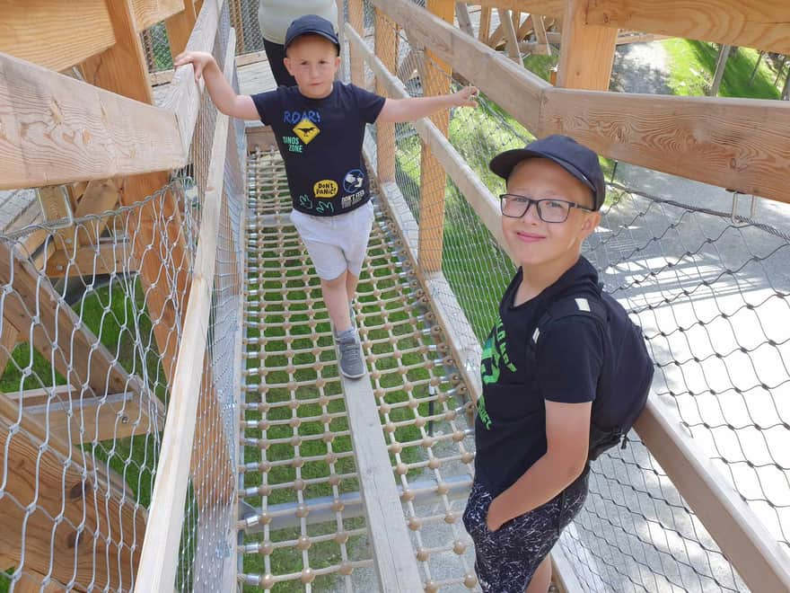 Rope obstacle courses for children at Gorce Gate