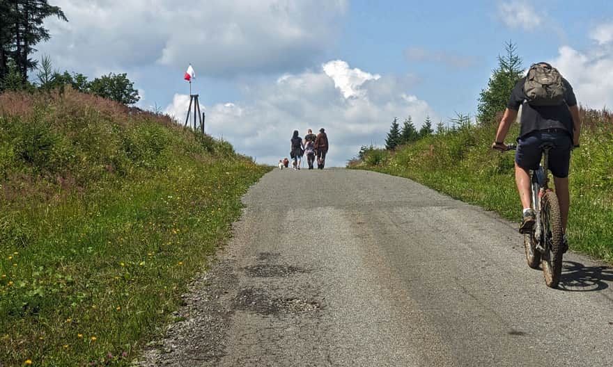 Holiczka summit and Żuków ridge road