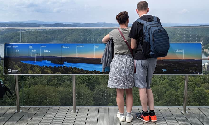 Description of the panorama from the observation tower on Mount Jawor in Solina