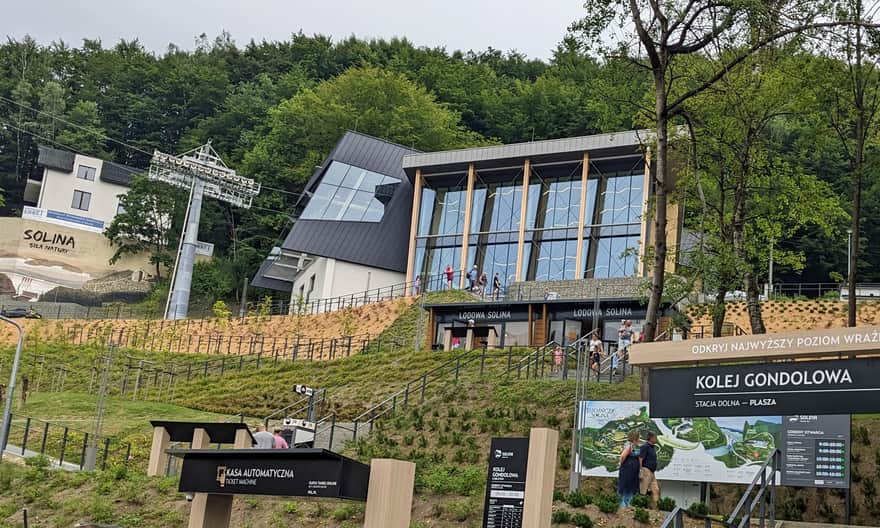 Lower station of the cable car in Solina