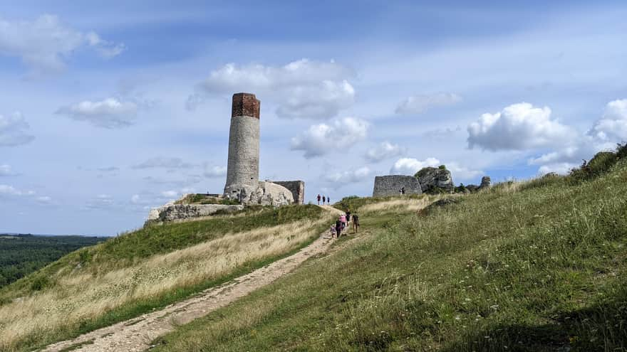 Approach to the ruins of the castle in Olsztyn near Czestochowa