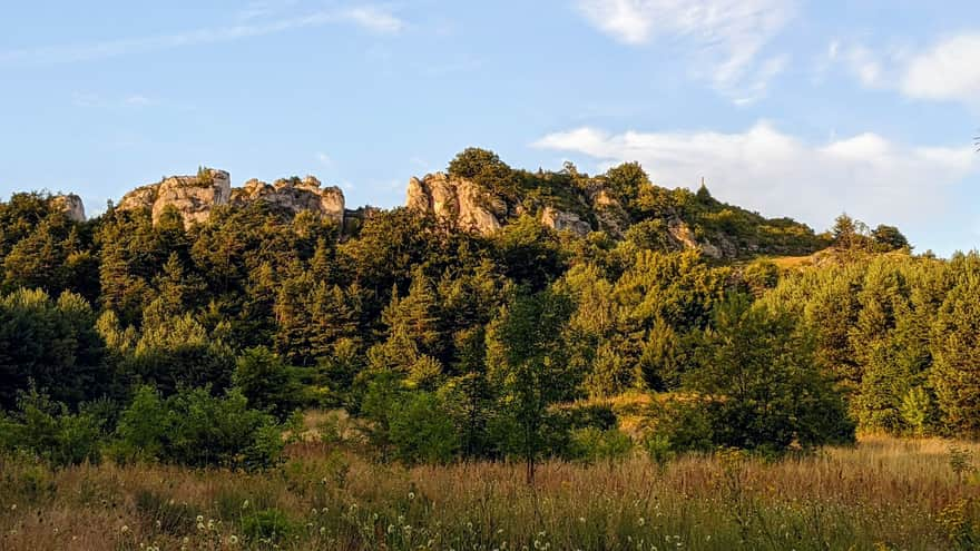 Rezerwat Góra Zborów przy zachodzie słońca