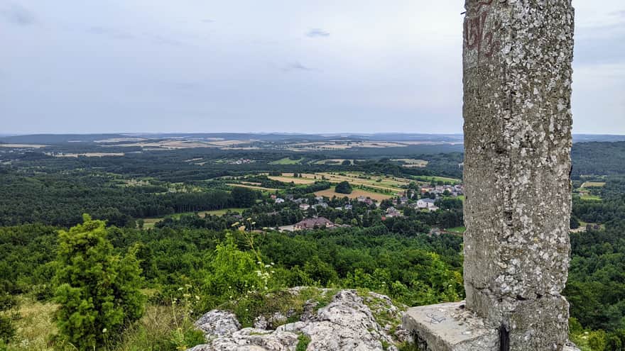 View from Zborów Mountain and triangulation point 