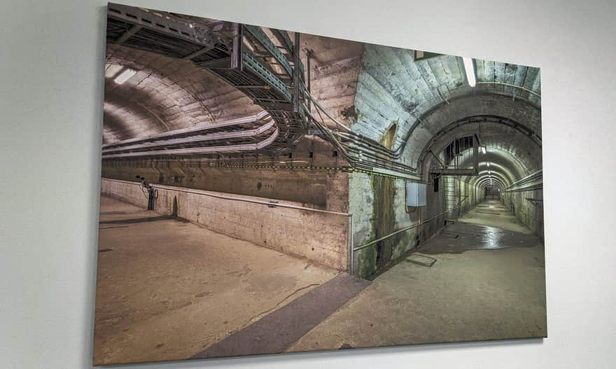 Interior of the Solina Dam - photograph in the hall of the cash building at the entrance to the power plant