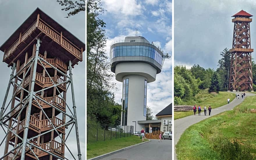 Towers with a view of the Bieszczady Mountains