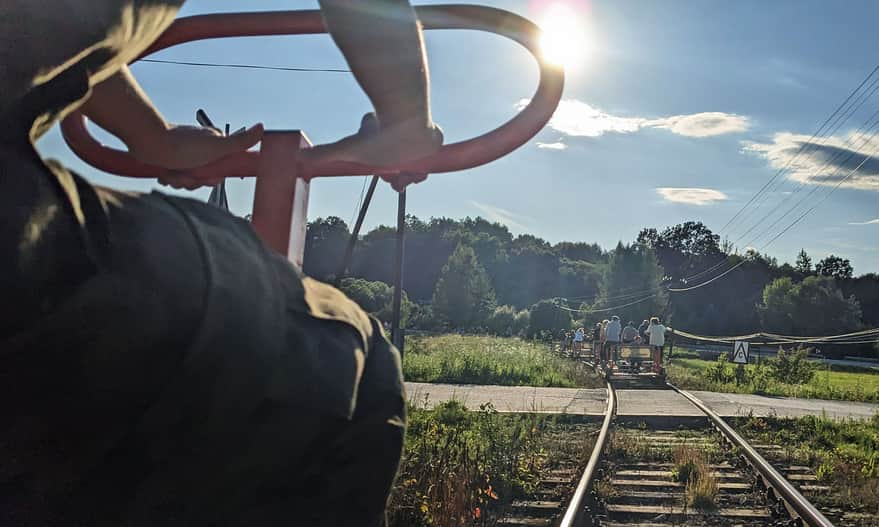 Bicycle trolleys in Uherce Mineralne