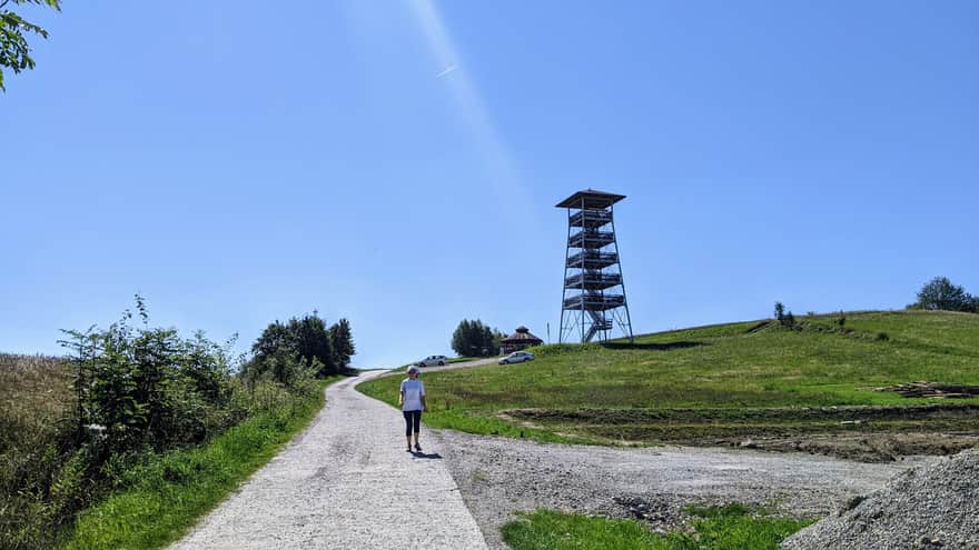 Observation Tower in Bruśnik, Descent towards Ciężkowice