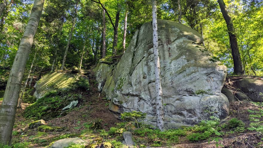 Skała Głaz, Rezerwat Diable Skały w Bukowcu