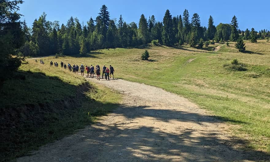 Droga dojazdowa do schroniska "Pod Durbaszką"