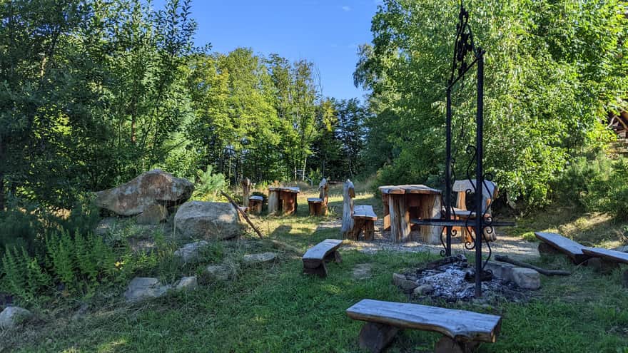 Lodge in Jamna - barbecue area