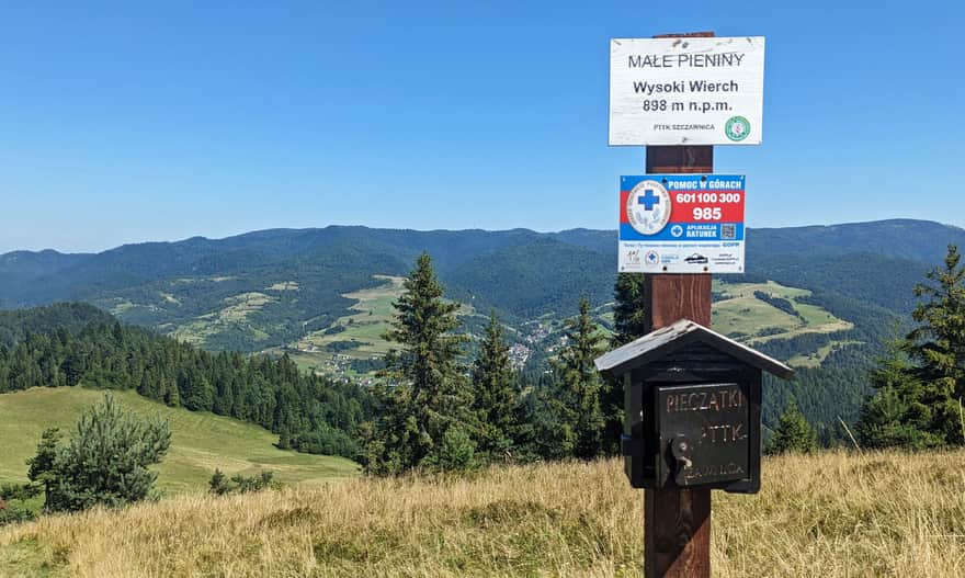 Wysoki Wierch, 898 m n.p.m. - widok na północ, Pasmo Radziejowej w Beskidzie Sądeckim