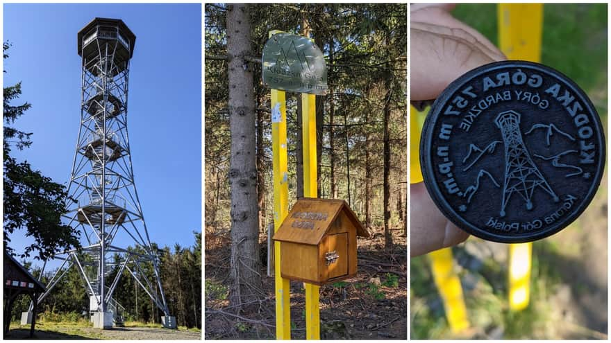 Kłodzka Góra - tower and stamp booth of the Crown of Polish Mountains