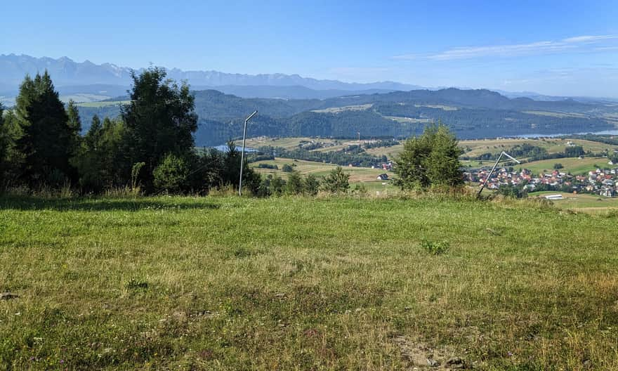 Scenic meadows below the summit of Mount Wdżar - view to the southwest