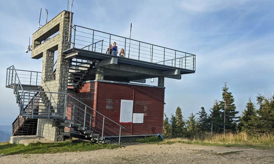Viewing platform at the top cable car station on Skrzyczne