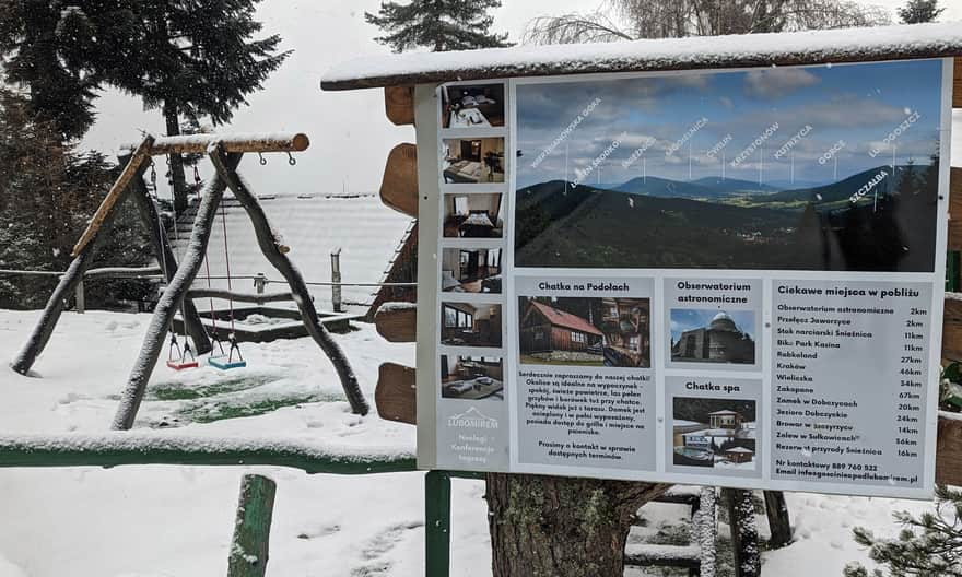 Gościniec Pod Lubomirem - plac zabaw i opis panoramy