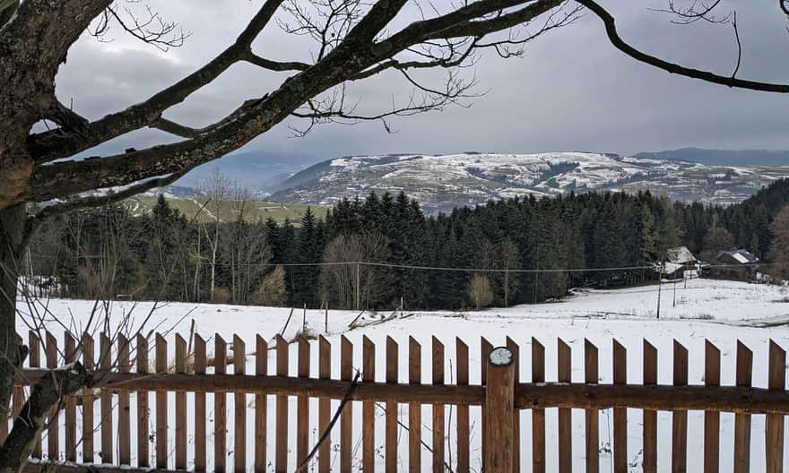 View from under Orkanówka to the north