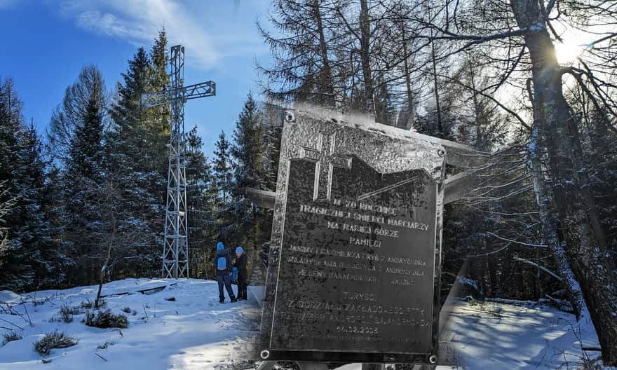 Cross on Jawornica, 831 m above sea level