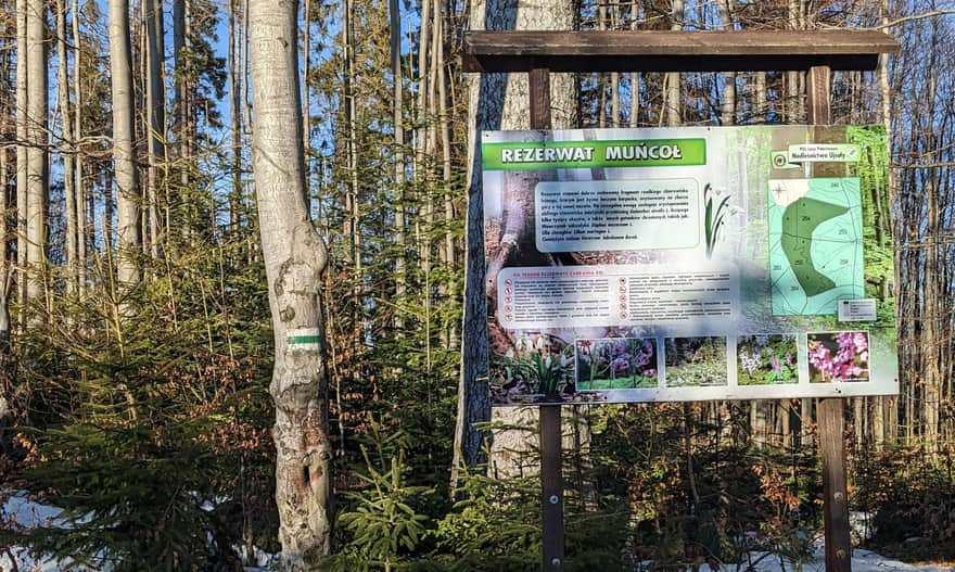 Muńcoł Reserve - information board