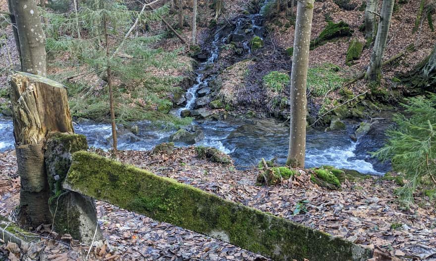 One of many "side" waterfalls in the Sopotnia Wielka Valley