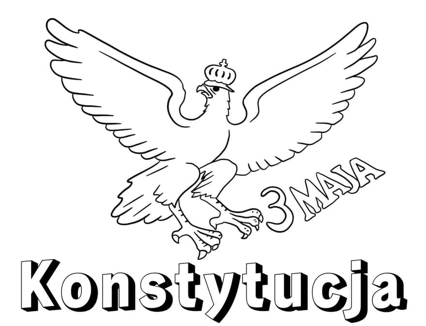 Konstytucja 3 Maja - kolorowanka dla dzieci