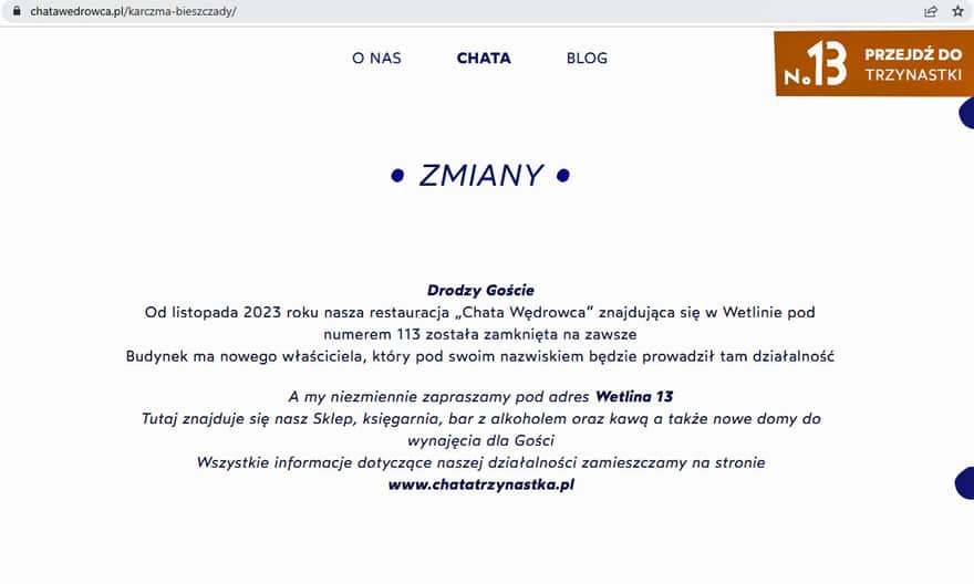 Źródło: https://chatawedrowca.pl/karczma-bieszczady/