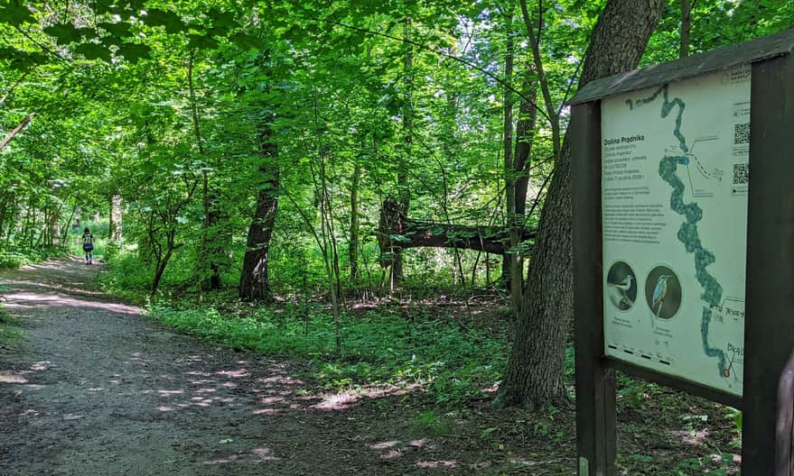 Ecological area "Dolina Prądnika" - information board