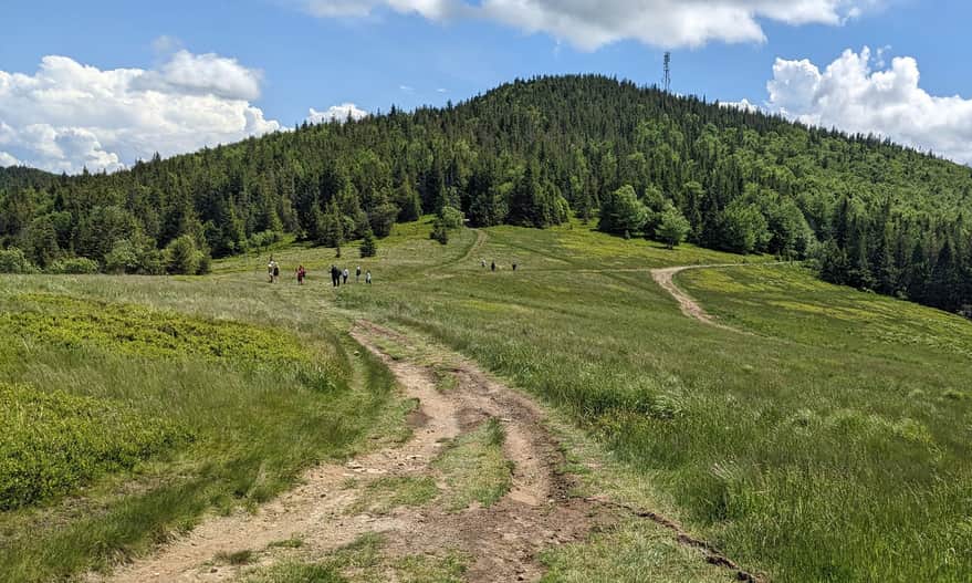 Droga spod schroniska PTTK na Hali Krupowej na Okrąglicę i do Kaplicy MB Opiekunki Turystów
