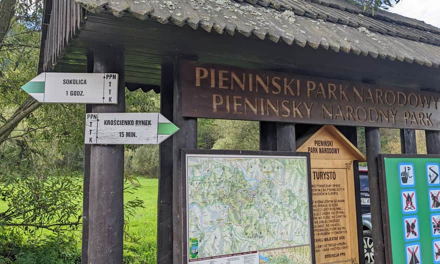 Green Trail from Krościenko to Sokolica - Pieniny National Park boundary