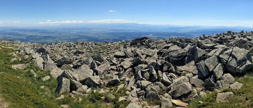 Widok na Tatry z Babiej Góry