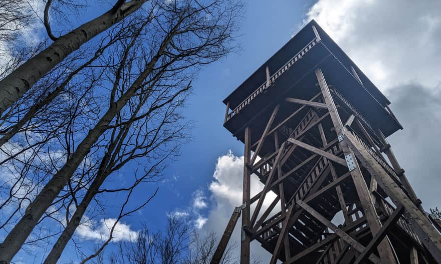 Ferdel, 648 meters above sea level. Lookout tower at the top.