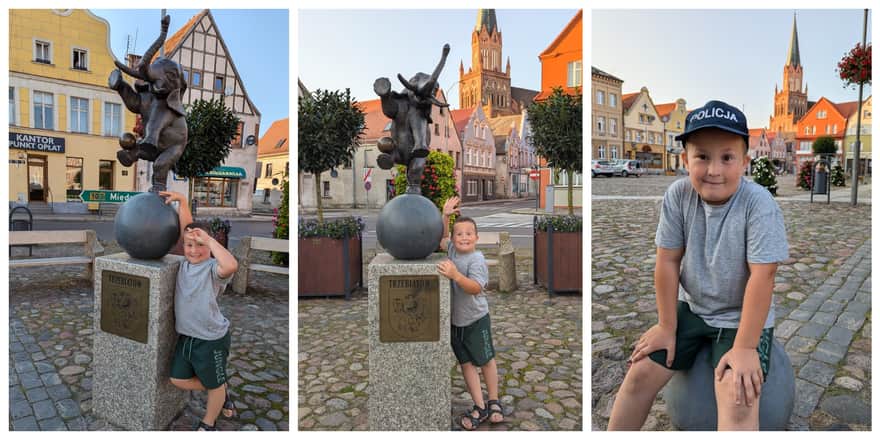 Elephant Statue in the Market Square in Trzebiat贸w