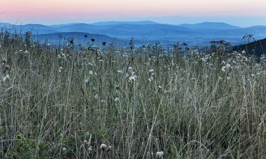 Widok z Dzielnicy na Beskid Wyspowy