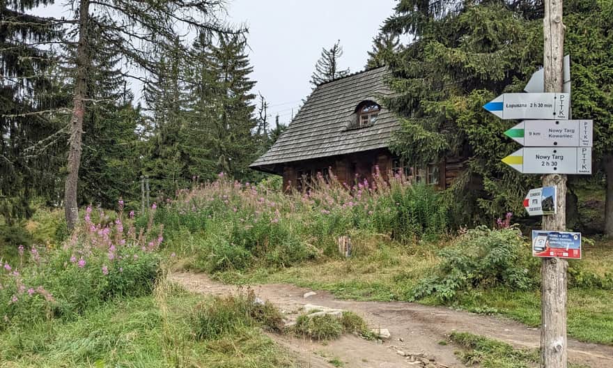 Ścieżka spod schroniska na szczyt Turbacza
