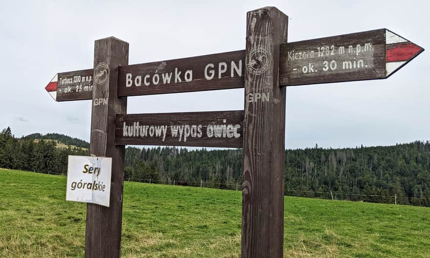 Czerwony szlak Przełęcz Knurowska - Turbacz. Hala Długa