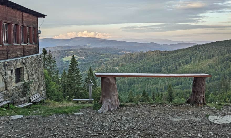 View from the clearing near PTTK Stożek Shelter to the east