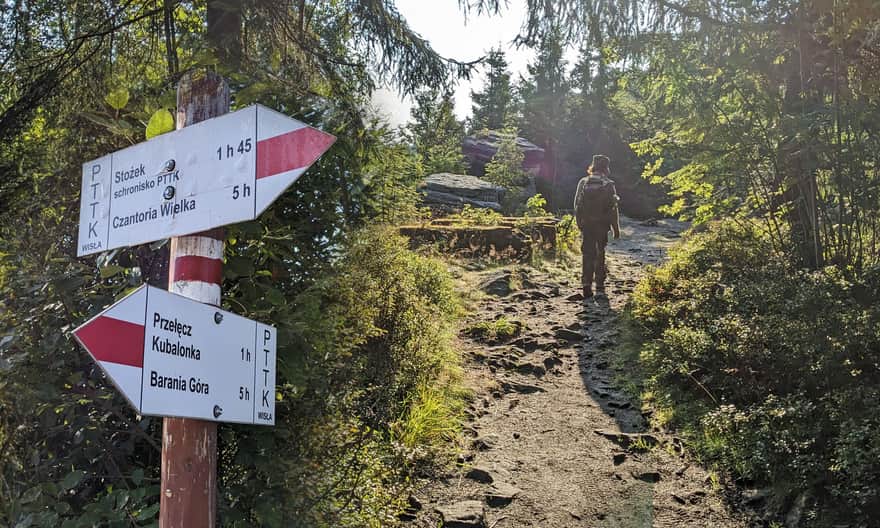 Red Trail from Kubalonka Pass to PTTK Lodge on Stożek Wielki