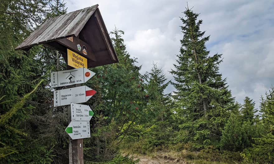 Magurka Wiślańska - connection of the red and green trails