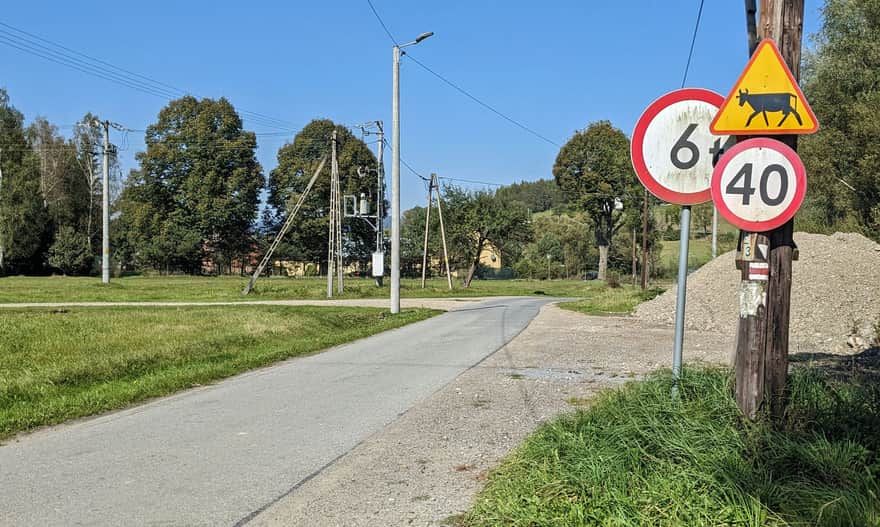 Czerwony szla na Rotundę w Zdyni