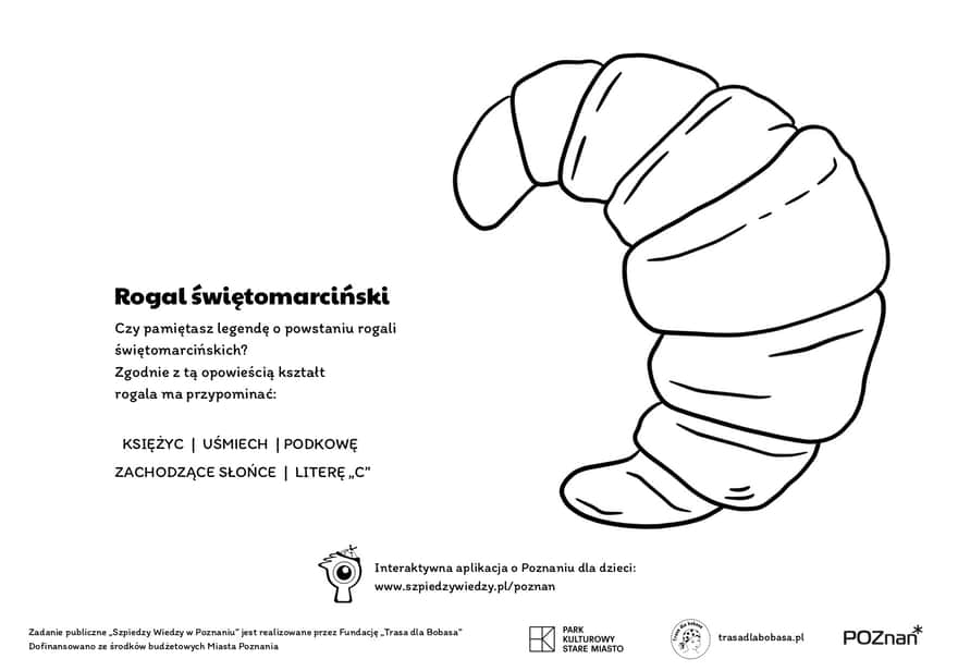 Rogal Świętomarciński - kolorowanka dla dzieci do wydruku