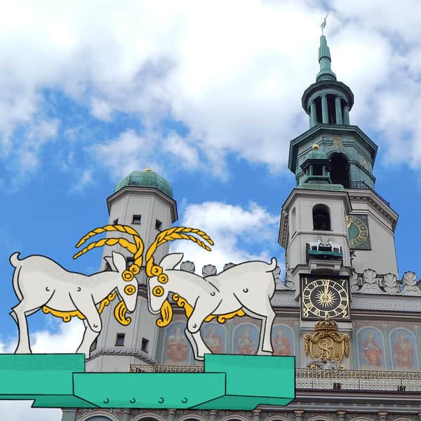Legenda o poznańskich koziołkach - do słuchania i kolorowania!