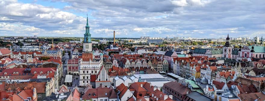 Widok na Poznań z wieży Zamku Królewskiego