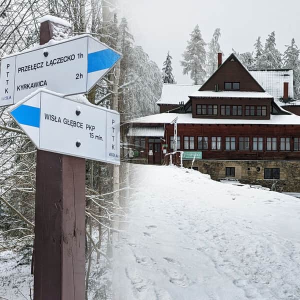 Blue Trail to Stożek from Wisła Głębce - Winter