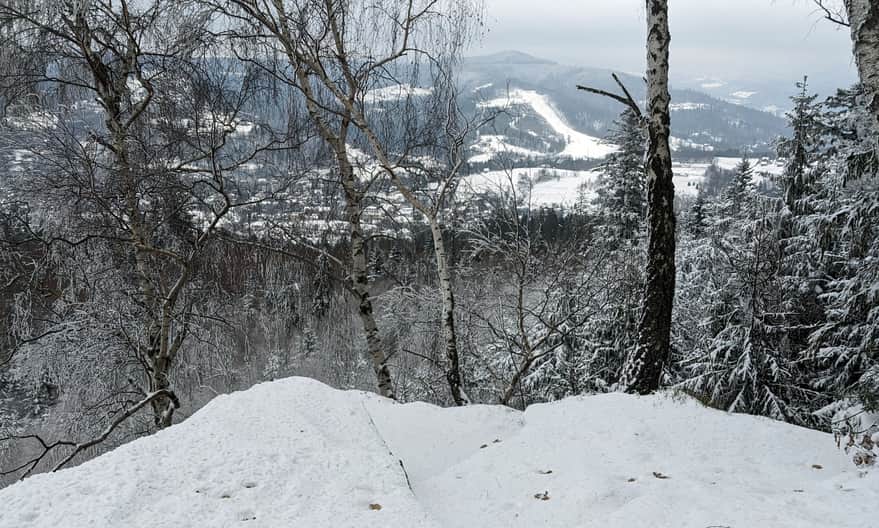 Krzakoska Rock on Kobyla: view to the east.