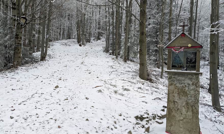 Stacja X drogi krzyżowej na Mogielicę - niebieski szlak z Jurkowa