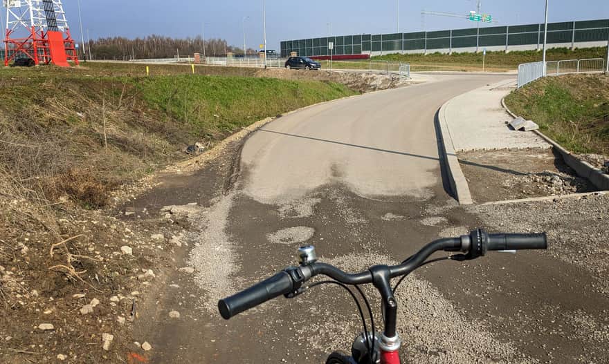 Koniec ul. Pękowickiej przy obwodnicy od strony Krakowa