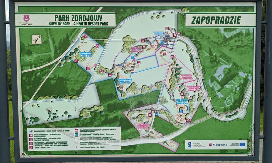 Plan Ogrodów Sensorycznych w Muszynie-Zdroju (2024 r.)