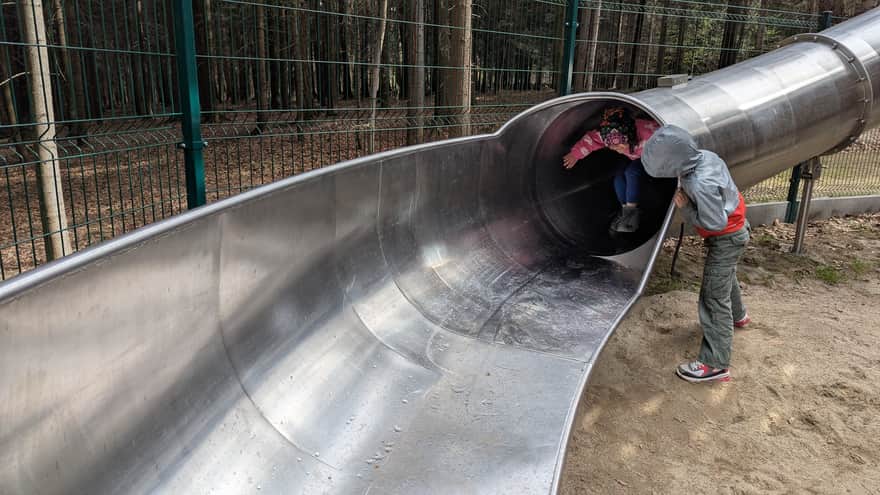 Slide from the tower on Łysula
