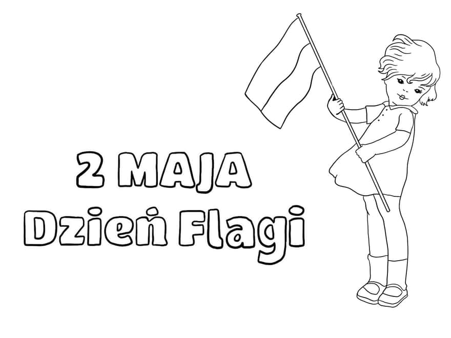 Dzień Flagi - kolorowanka on-line i pdf do wydruku