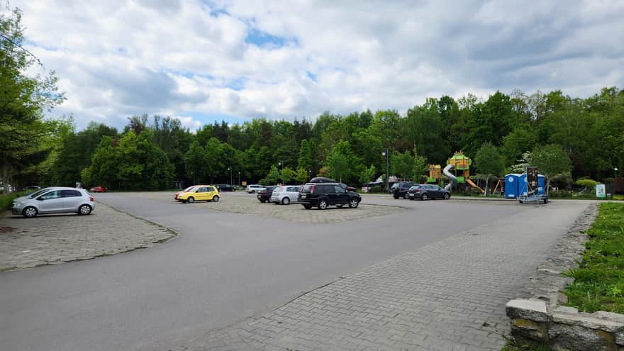 Parking at Jacek Kuroń Park in Kazimierz Górniczy District, Sosnowiec